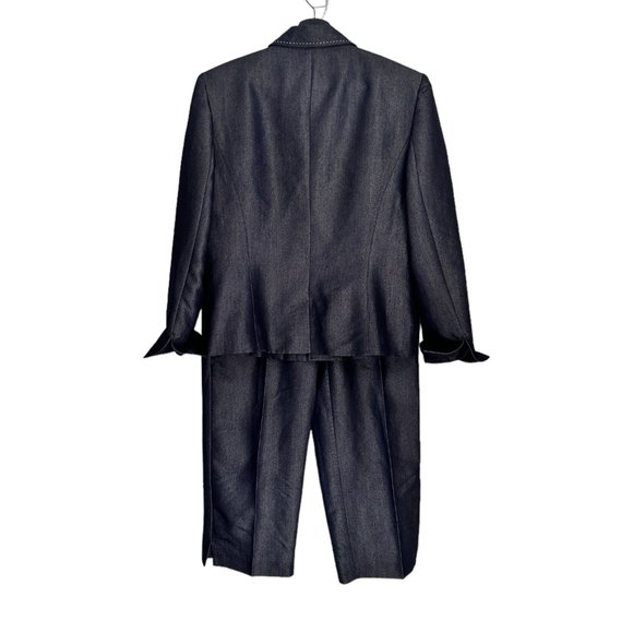 Norton McNaughton Navy Blue Zip Front Pantsuit 10P - Picture 2 of 16